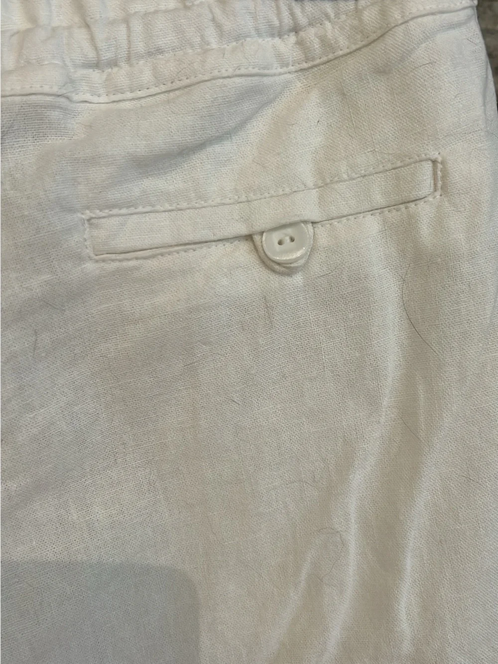 Linen Blend Drawstring Shorts - Picture 3 of 10